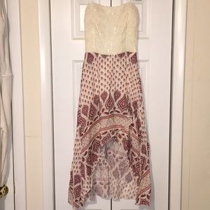 Strapless High-Low Dress